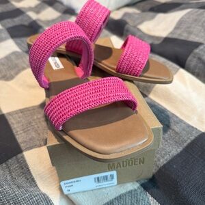 Steve Madden Pink Woven Sandals